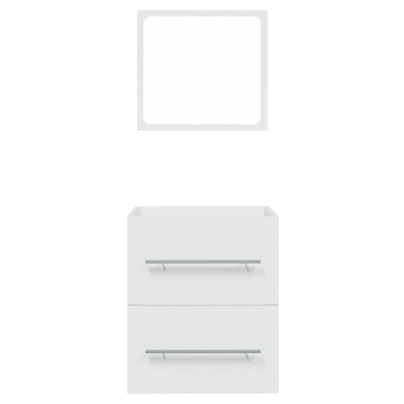 Badschrank mit Spiegel Weiß 41x38,5x48 cm