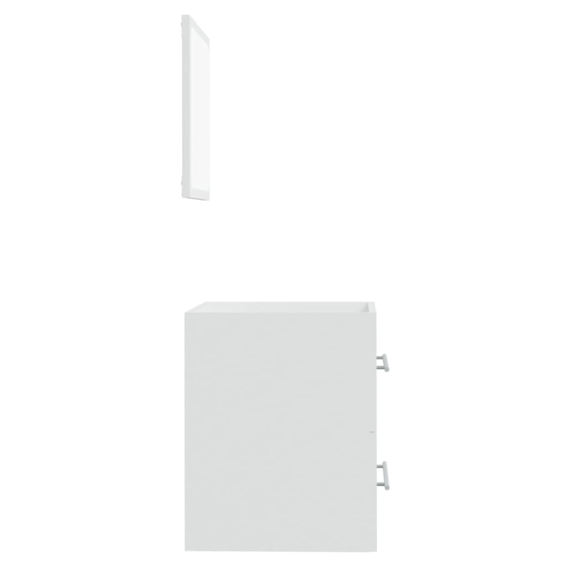 Badschrank mit Spiegel Weiß 41x38,5x48 cm