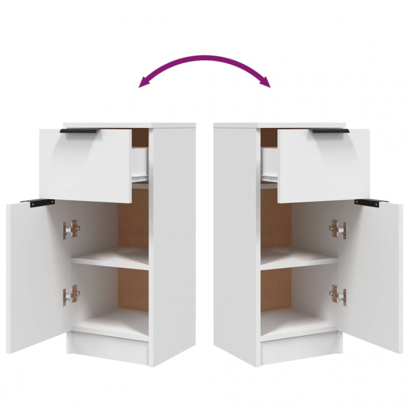 Sideboards 2 Stk. Weiß 30x30x70 cm Holzwerkstoff