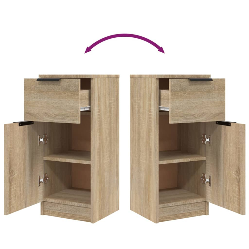 Sideboards 2 Stk. Sonoma-Eiche 30x30x70 cm Holzwerkstoff