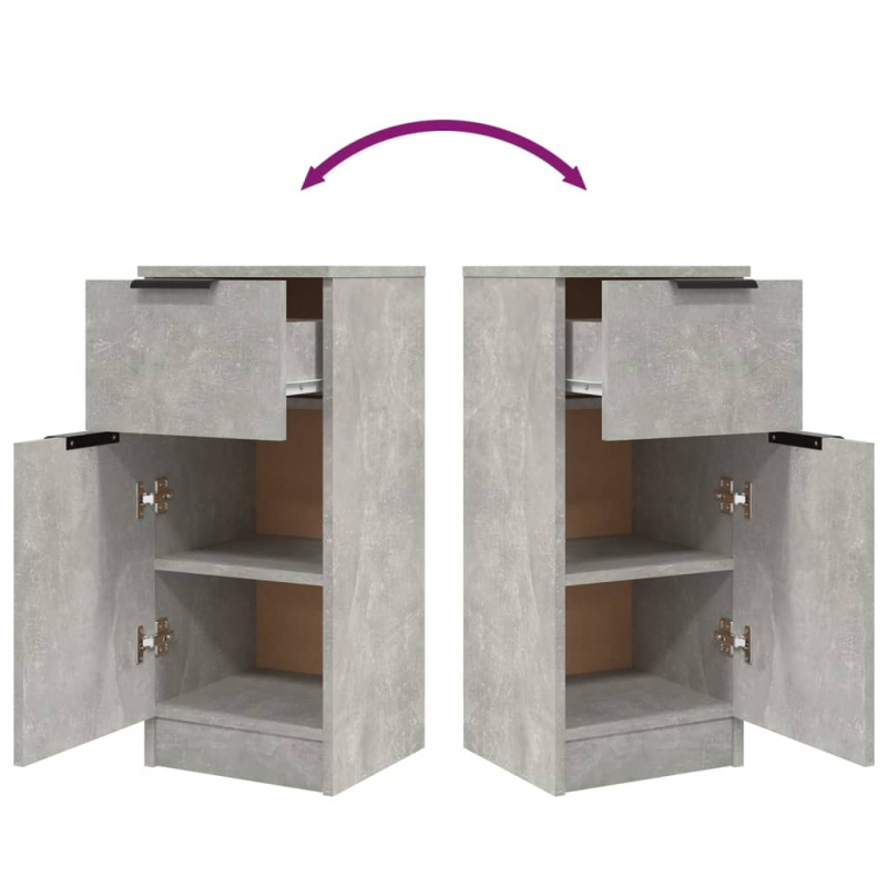 Sideboard Betongrau 30x30x70 cm Holzwerkstoff