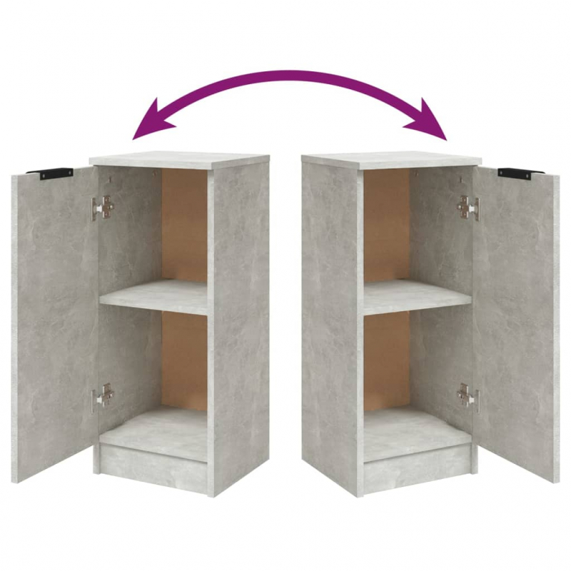 Sideboards 2 Stk. Betongrau 30x30x70 cm Holzwerkstoff