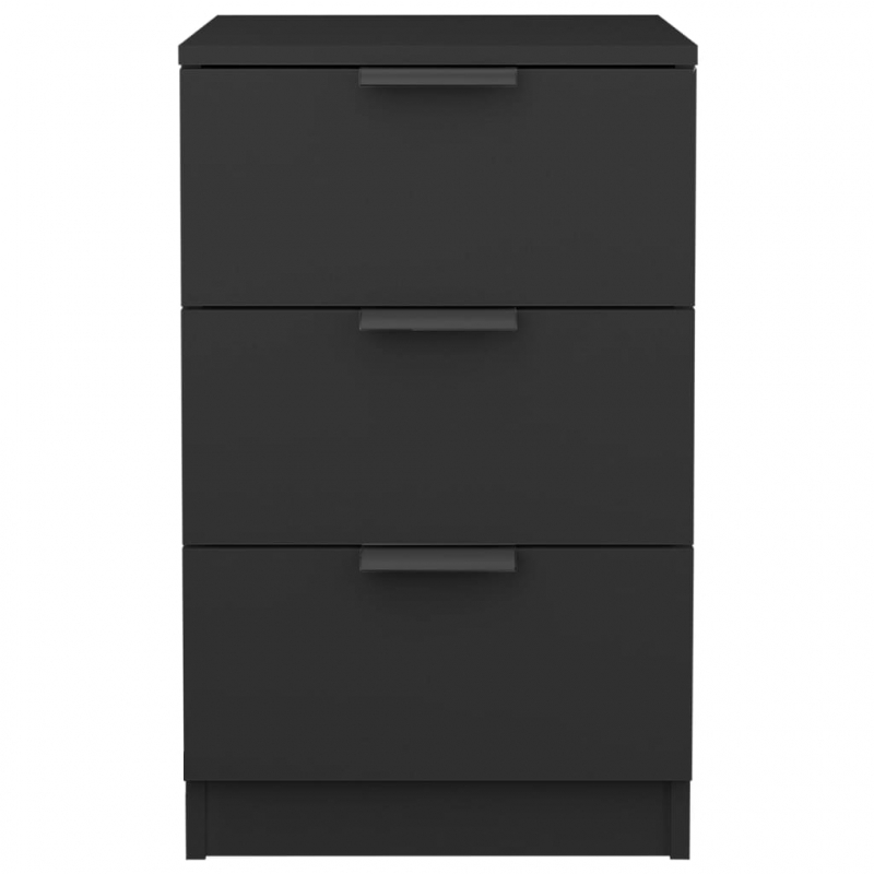 Nachttische 2 Stk. Schwarz 40x36x65 cm