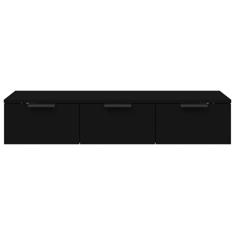 Wandschrank Schwarz 102x30x20 cm Holzwerkstoff