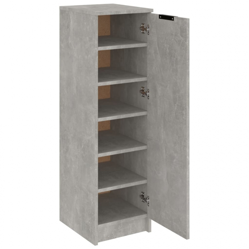 Schuhschrank Betongrau 30x35x100 cm Holzwerkstoff