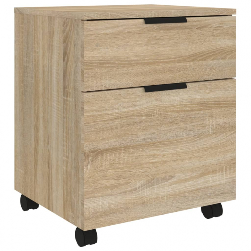 Mobiler Aktenschrank mit Rollen Sonoma-Eiche 45x38x54 cm