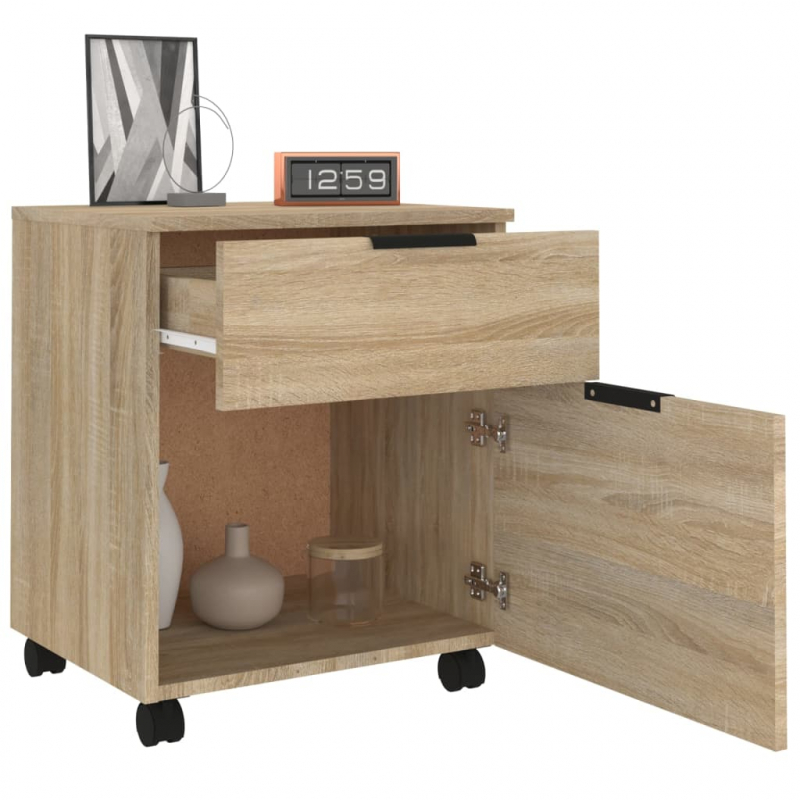 Mobiler Aktenschrank mit Rollen Sonoma-Eiche 45x38x54 cm