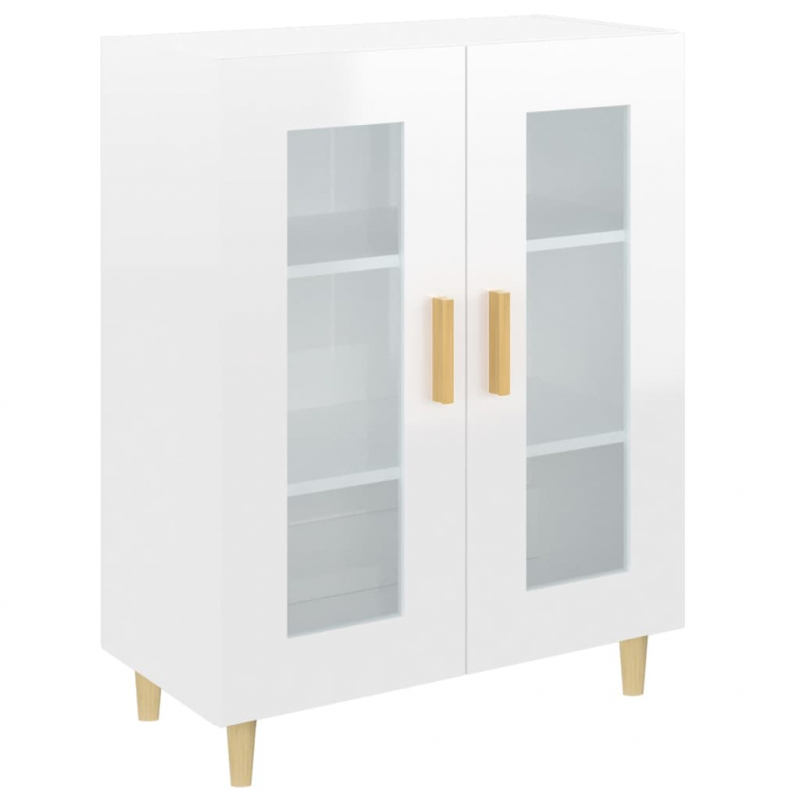 Sideboard Hochglanz-Weiß 69,5x34x90 cm Holzwerkstoff