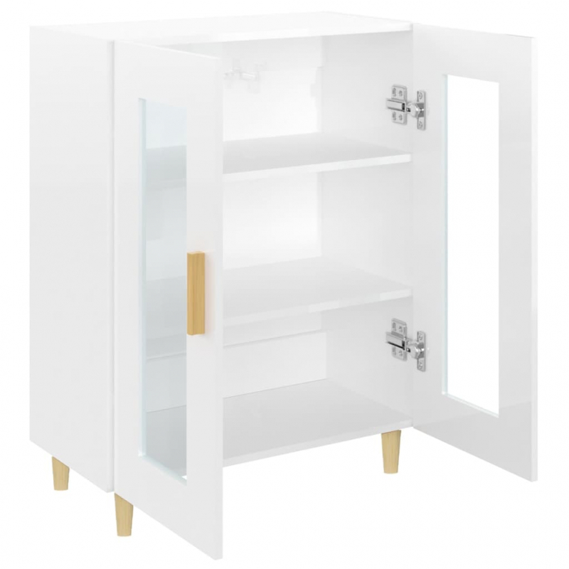 Sideboard Hochglanz-Weiß 69,5x34x90 cm Holzwerkstoff