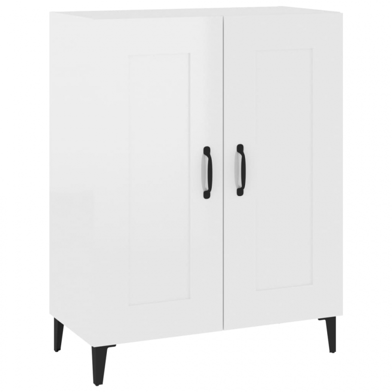 Sideboard Hochglanz-Weiß 69,5x34x90 cm Holzwerkstoff
