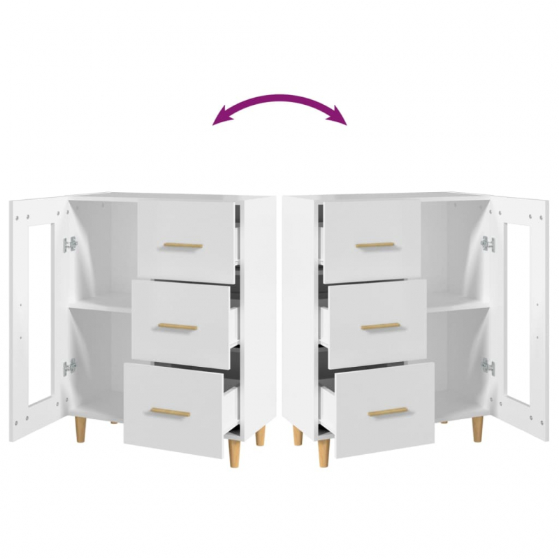 Sideboard Weiß 69,5x34x90 cm Holzwerkstoff