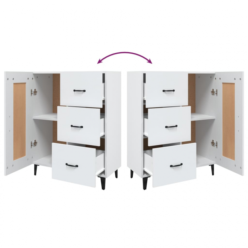 Sideboard Weiß 69,5x34x90 cm Holzwerkstoff