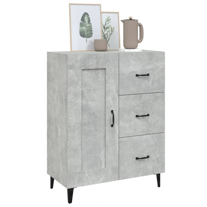 Sideboard Betongrau 69,5x34x90 cm Holzwerkstoff