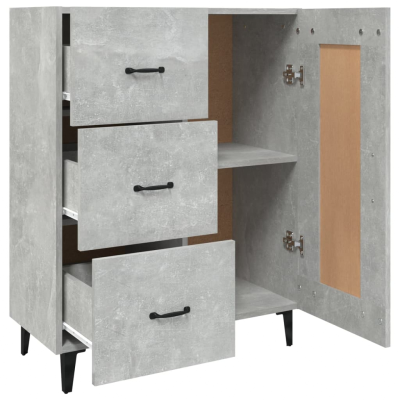 Sideboard Betongrau 69,5x34x90 cm Holzwerkstoff