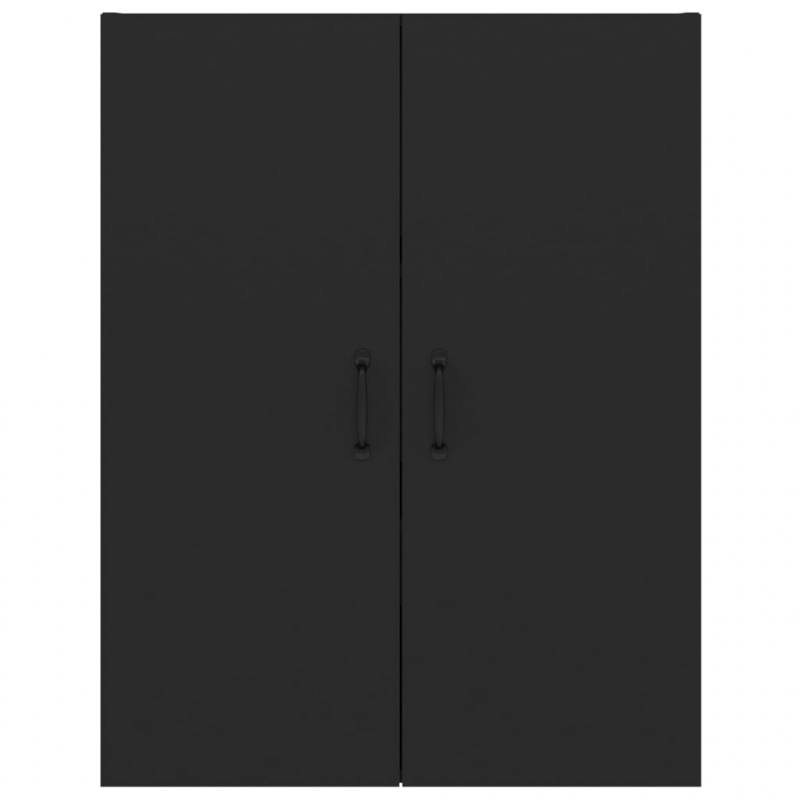 Hängeschrank Schwarz 69,5x34x90 cm Holzwerkstoff