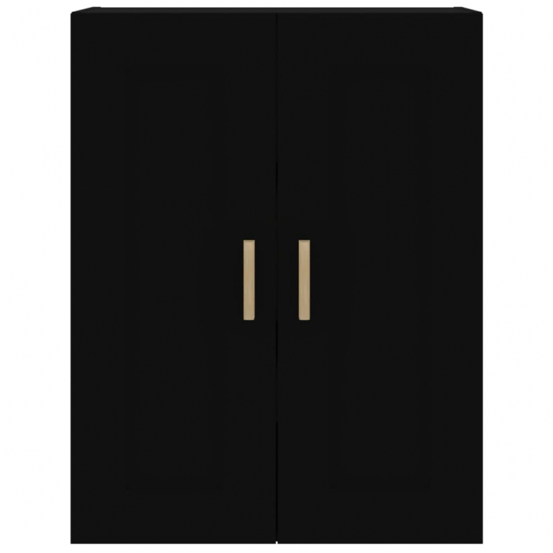 Wandschrank Schwarz 69,5x32,5x90 cm Holzwerkstoff