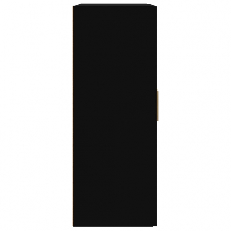 Wandschrank Schwarz 69,5x32,5x90 cm Holzwerkstoff