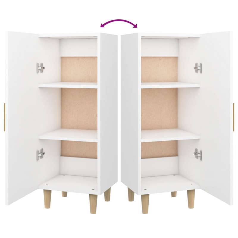 Sideboard Weiß 34,5x34x90 cm Holzwerkstoff