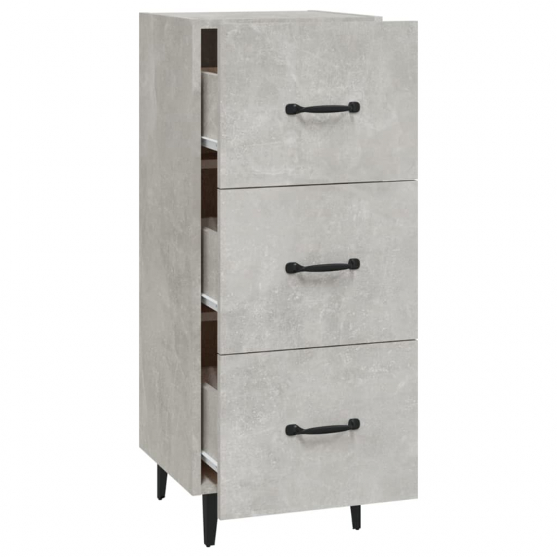 Sideboard Betongrau 34,5x34x90 cm Holzwerkstoff