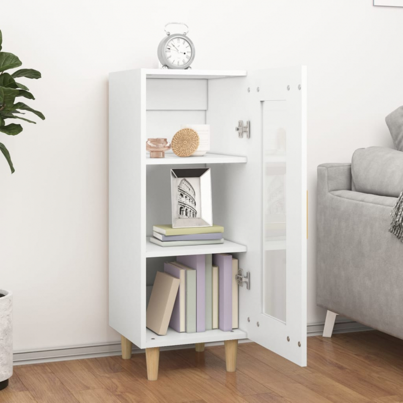 Sideboard Weiß 34,5x34x90 cm Holzwerkstoff