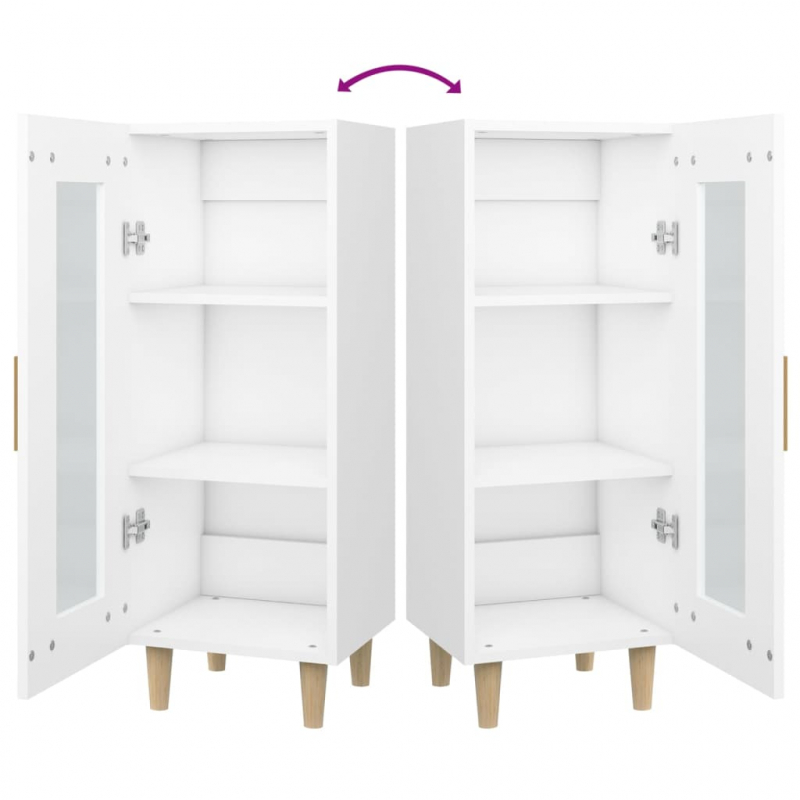 Sideboard Weiß 34,5x34x90 cm Holzwerkstoff