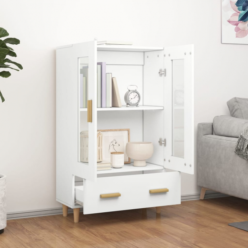 Highboard Weiß 70x31x115 cm Holzwerkstoff