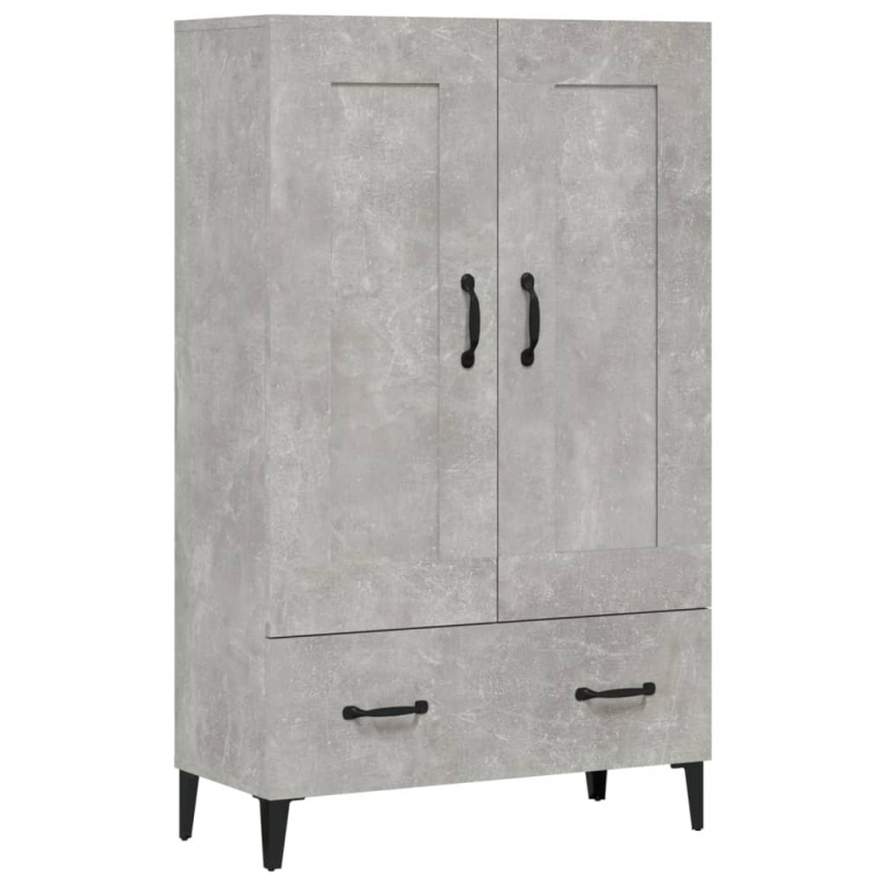 Highboard Betongrau 70x31x115 cm Holzwerkstoff