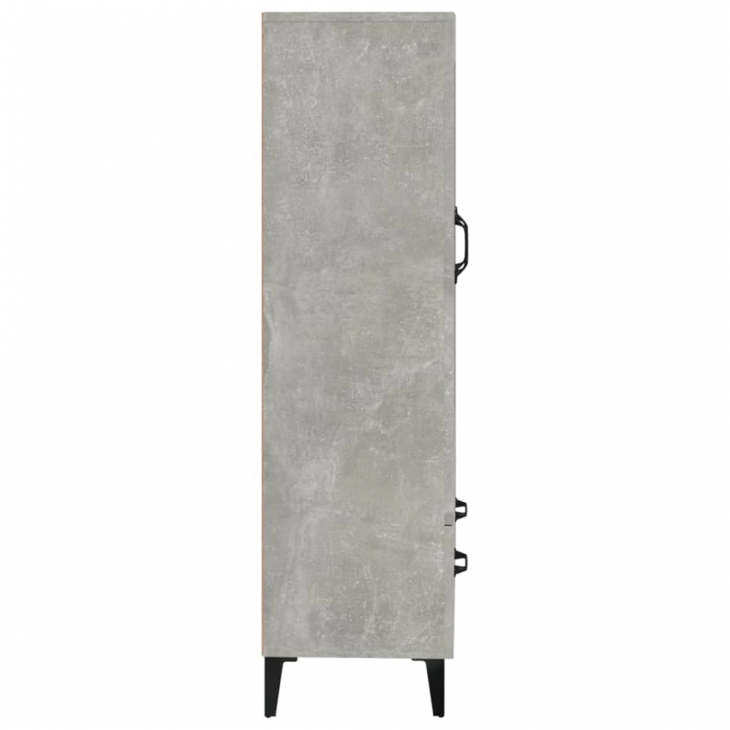Highboard Betongrau 70x31x115 cm Holzwerkstoff