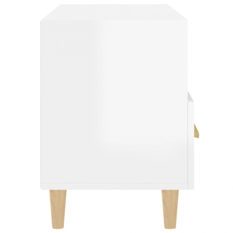 TV-Schrank Hochglanz-Weiß 80x36x50 cm Holzwerkstoff