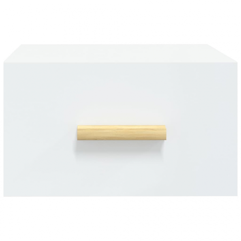 Wand-Nachttische 2 Stk. Weiß 35x35x20 cm