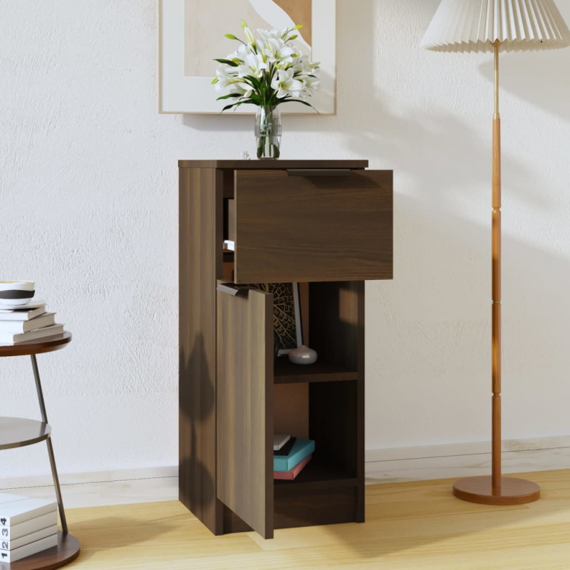 Sideboard Braun Eichen-Optik 30x30x70 cm Holzwerkstoff