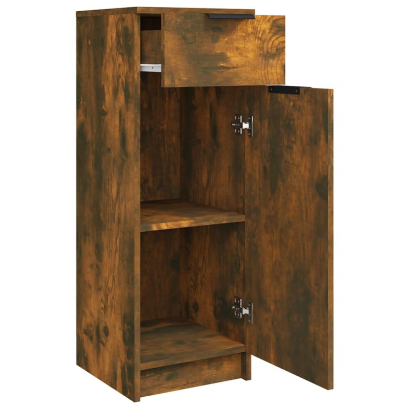 Badschrank Räuchereiche 32x34x90 cm Holzwerkstoff