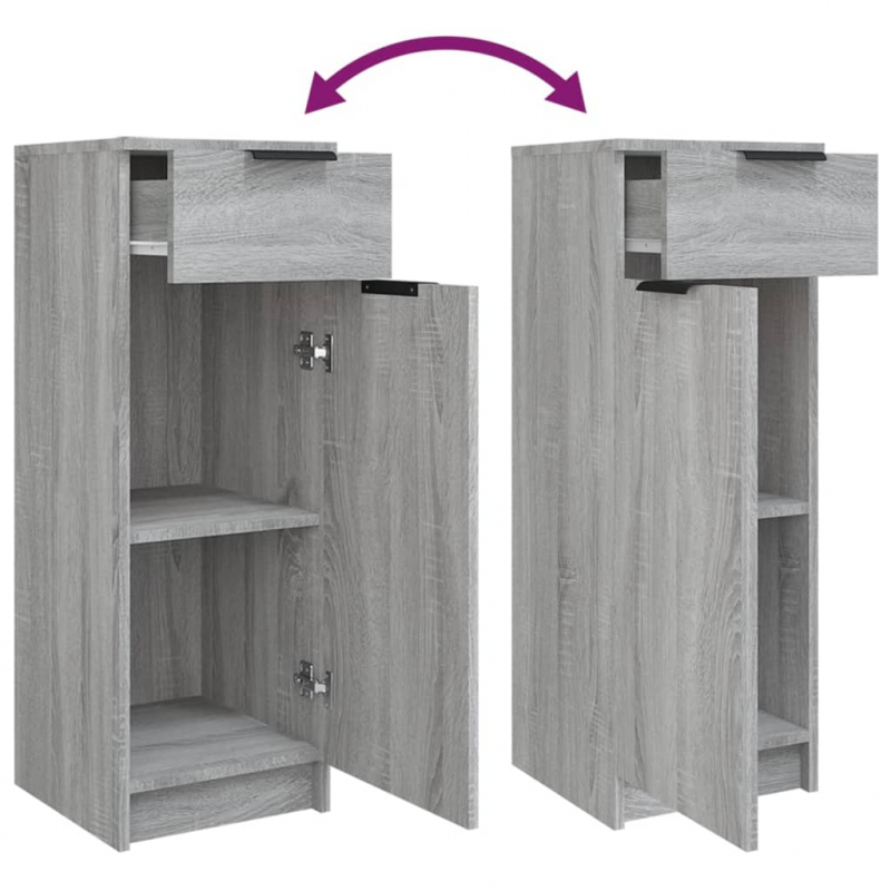 Badschrank Grau Sonoma 32x34x90 cm Holzwerkstoff