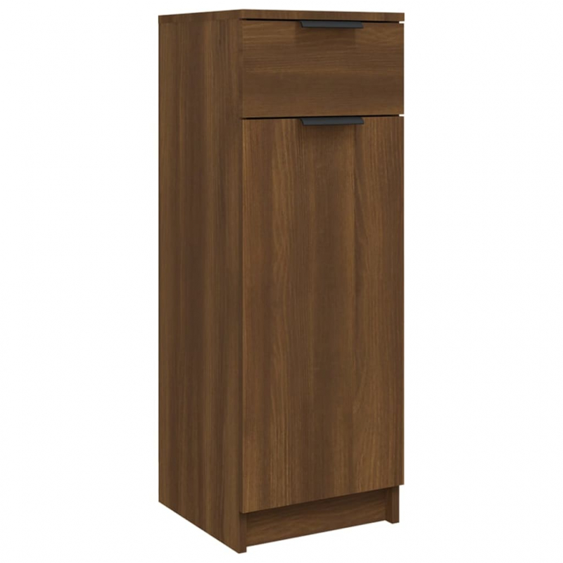 Badezimmerschrank Braun Eiche 32x34x90 cm Holzwerkstoff