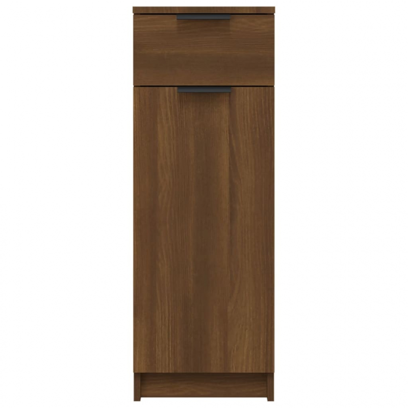 Badezimmerschrank Braun Eiche 32x34x90 cm Holzwerkstoff