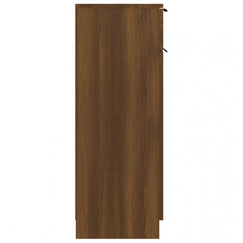 Badezimmerschrank Braun Eiche 32x34x90 cm Holzwerkstoff