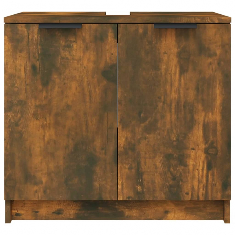 Badezimmerschrank Räuchereiche 64,5x33,5x59 cm Holzwerkstoff