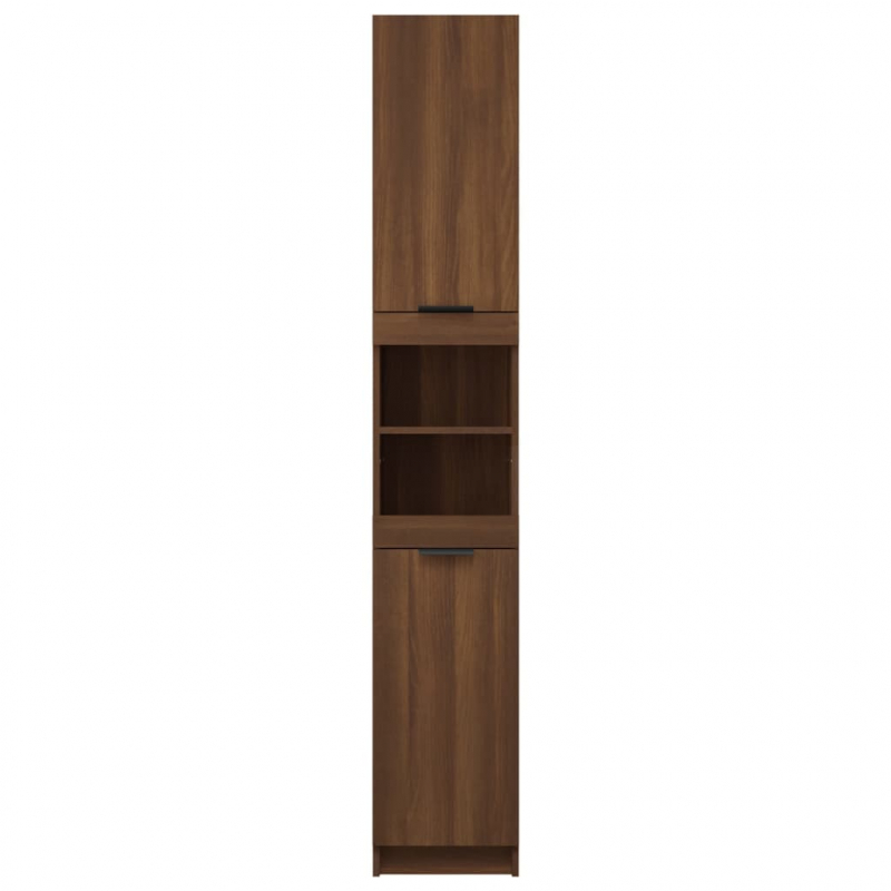 Badschrank Braun Eichen-Optik 32x34x188,5 cm Holzwerkstoff