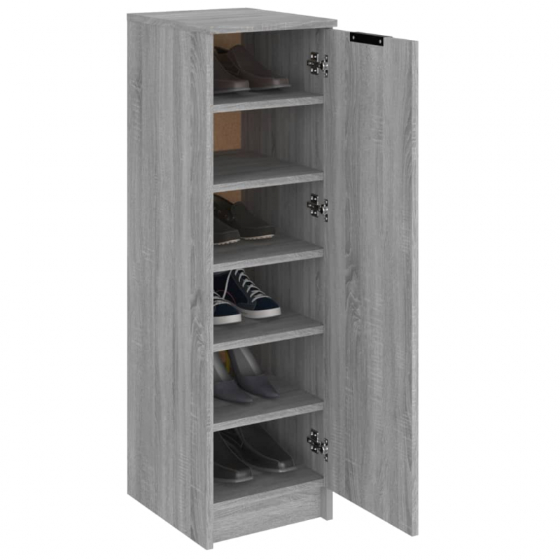 Schuhschrank Grau Sonoma 30x35x100 cm Holzwerkstoff