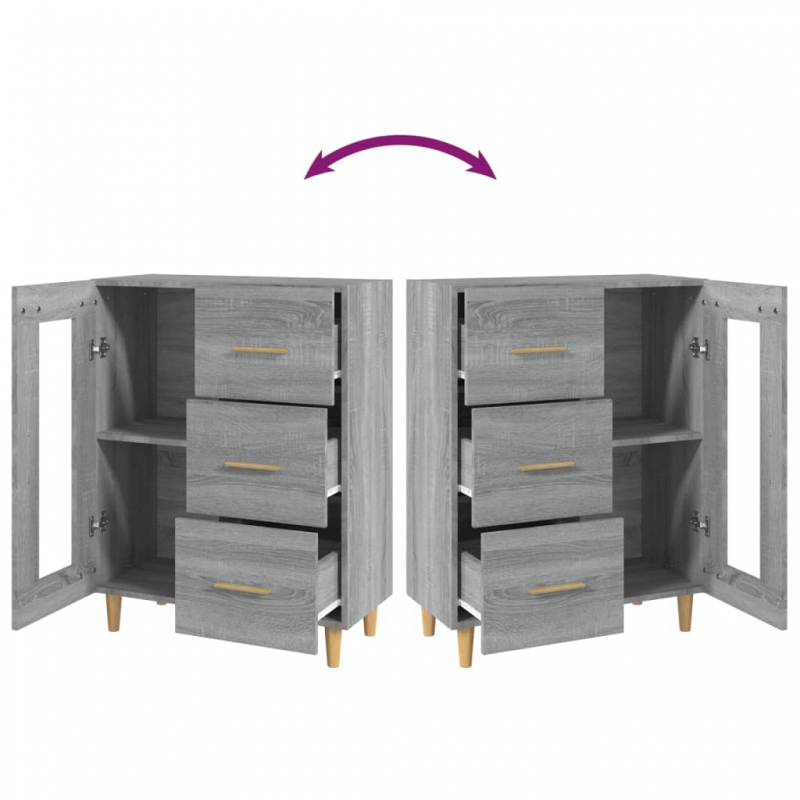 Sideboard Grau Sonoma 69,5x34x90 cm Holzwerkstoff