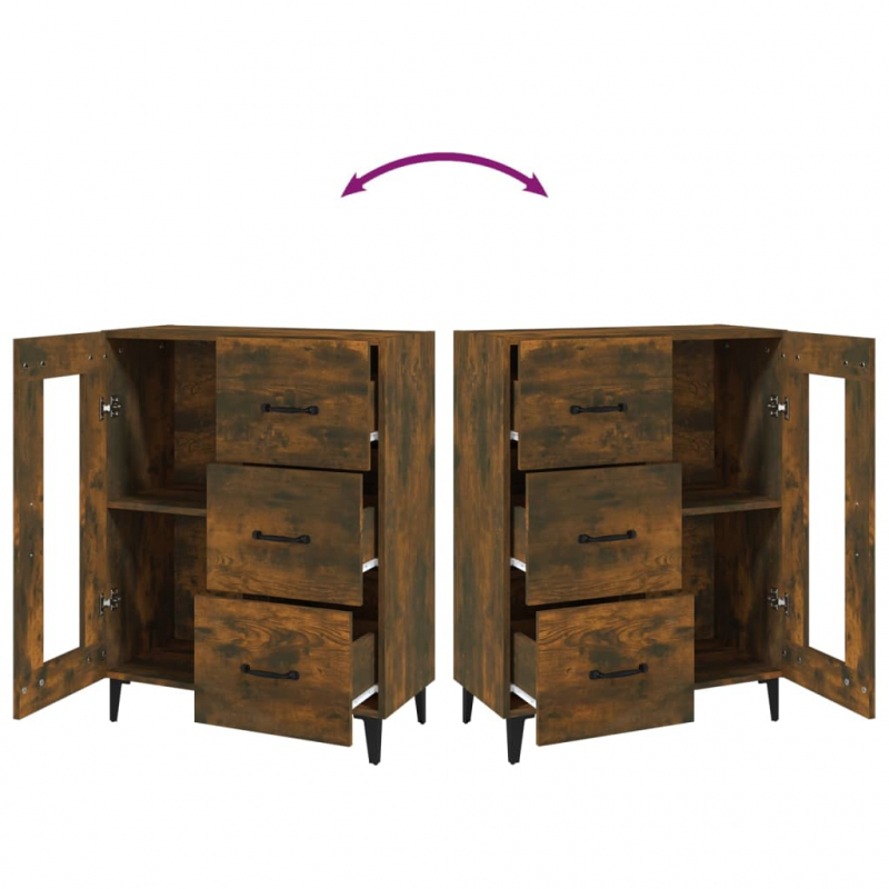 Sideboard Räuchereiche 69,5x34x90 cm Holzwerkstoff