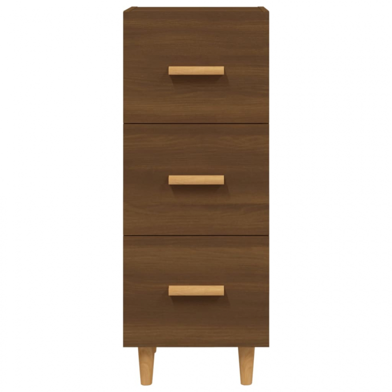 Sideboard Braun Eichen-Optik 34,5x34x90 cm Holzwerkstoff