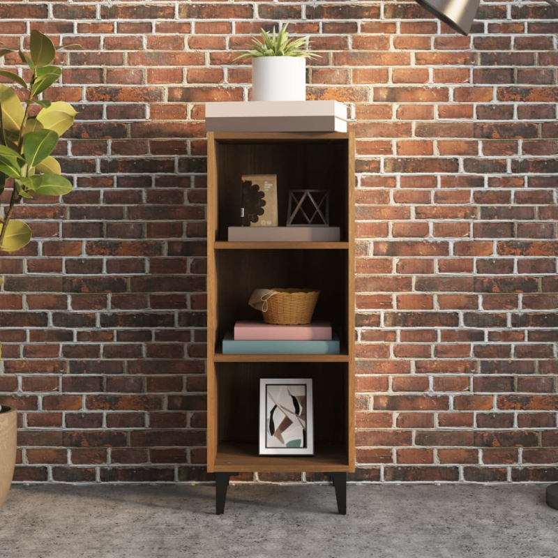 Sideboard Braun Eichen-Optik 34,5x32,5x90 cm Holzwerkstoff