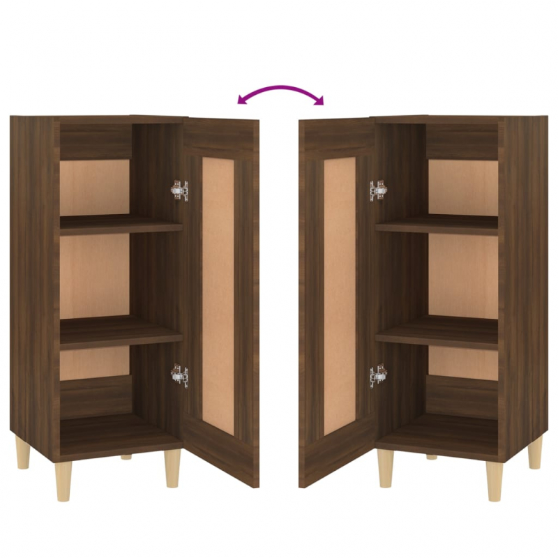 Sideboard Braun Eichen-Optik 34,5x34x90 cm Holzwerkstoff