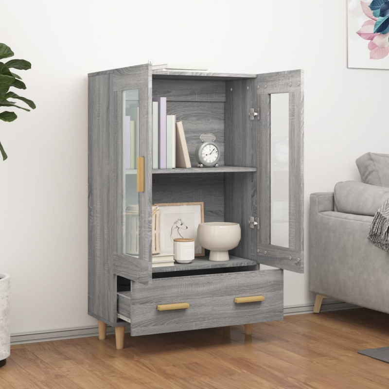 Highboard Grau Sonoma 70x31x115 cm Holzwerkstoff