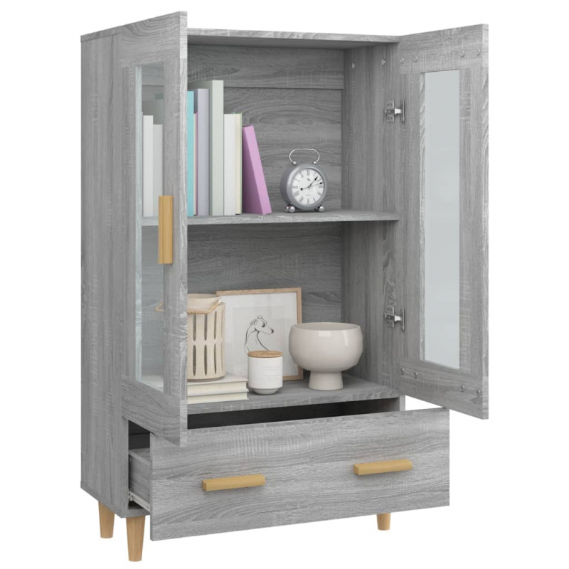 Highboard Grau Sonoma 70x31x115 cm Holzwerkstoff