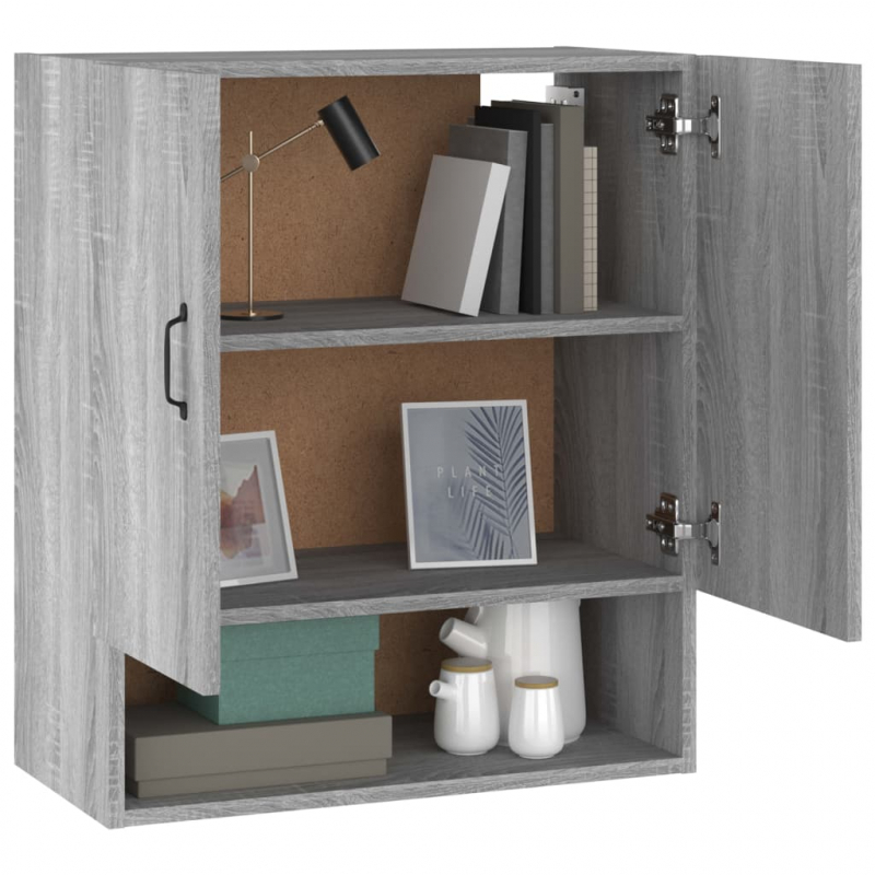 Wandschrank Grau Sonoma 60x31x70 cm Holzwerkstoff