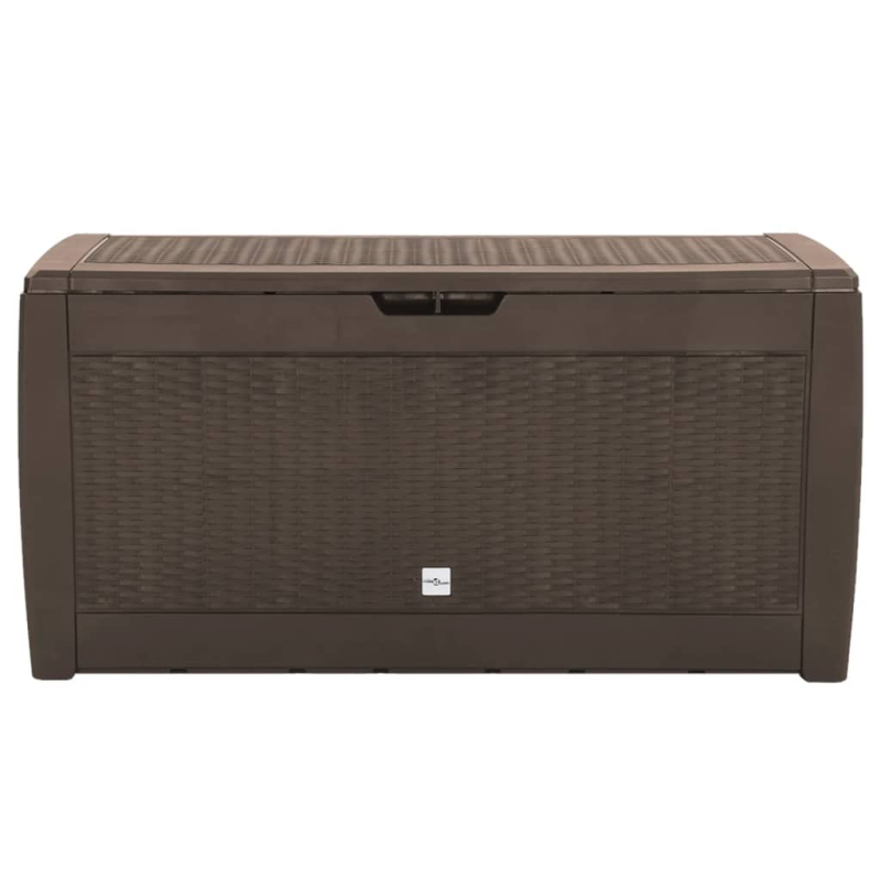 Gartentruhe Braun 119x48x60 cm Polypropylen