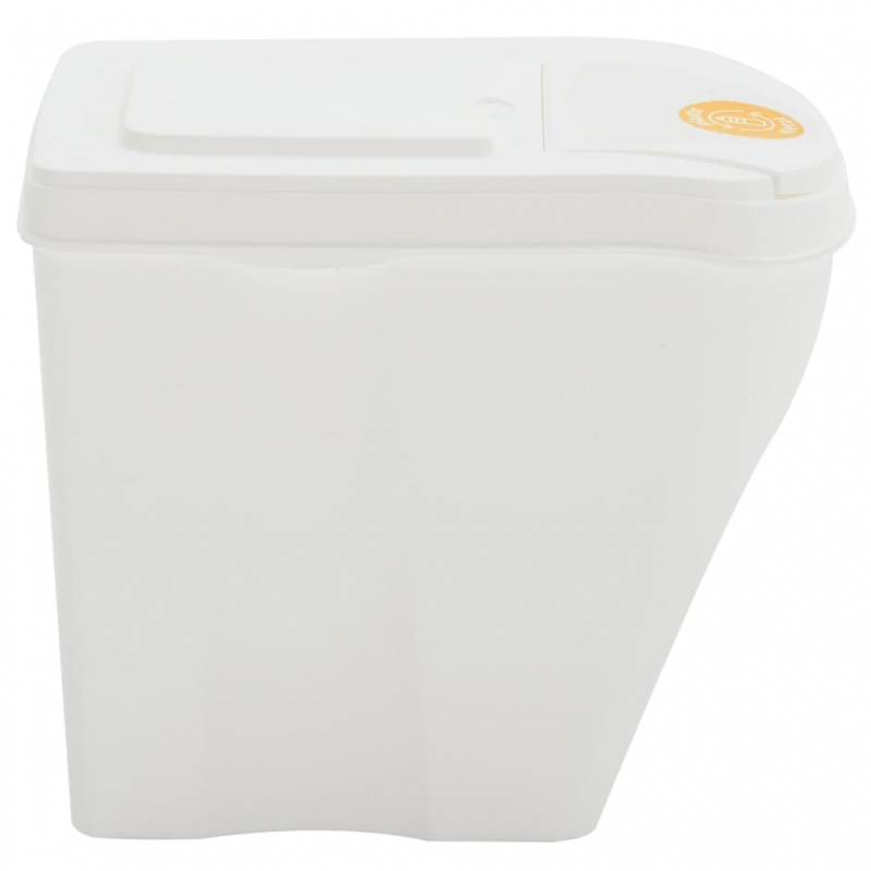 Stapelbare Mülleimer 4 Stk. Weiß 100 L Polypropylen