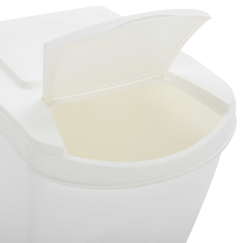 Stapelbare Mülleimer 4 Stk. Weiß 100 L Polypropylen